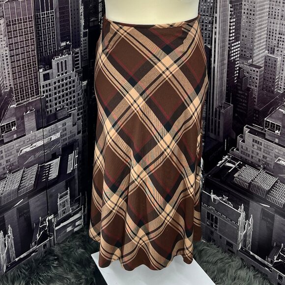 Adolfo Studio Plaid Skirt - Picture 3 of 6